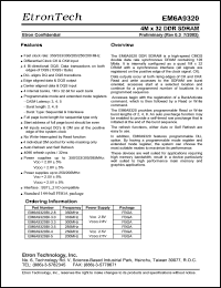 EM6A9320BI-3.5 Datasheet