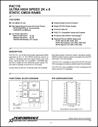 P4C116-25L28MB Datasheet
