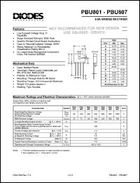 PBU801 Datasheet