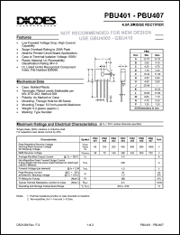 PBU406 Datasheet