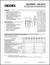 GBJ20005 Datasheet