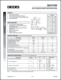 BAV70W Datasheet
