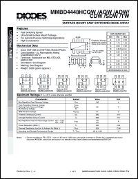 MMBD4448HCDW-7 Datasheet