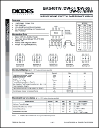 BAS40T-06T Datasheet