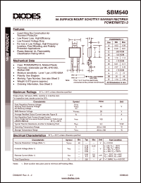 SBM540 Datasheet