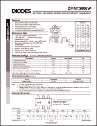 DMMT3904W Datasheet