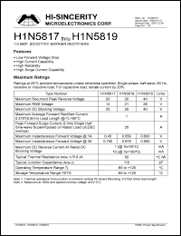 H1N5822 Datasheet