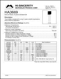 HA3669 Datasheet