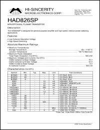 HAD825SP Datasheet