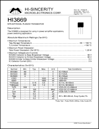 HI3669 Datasheet