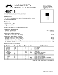 HI6718 Datasheet