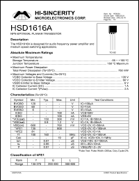 HSD1609S Datasheet