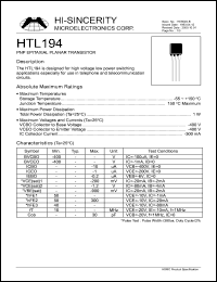 HTL194 Datasheet