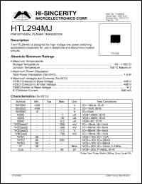 HTL294MJ Datasheet