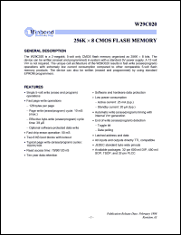 W29C020P-70A Datasheet