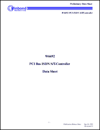 W6692 Datasheet