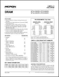 MT4LC4M4E9TG-5 Datasheet
