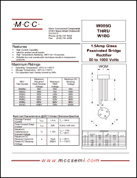 W01G Datasheet