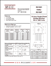 RS1007 Datasheet