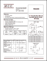 RB420D Datasheet