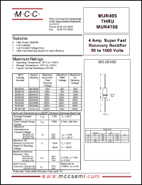 MUR440 Datasheet