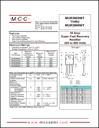 MUR3040WT Datasheet