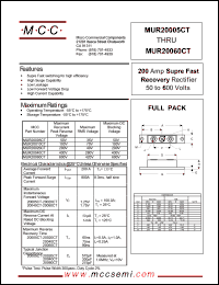 MUR20020CT Datasheet