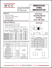 MBRX05100 Datasheet