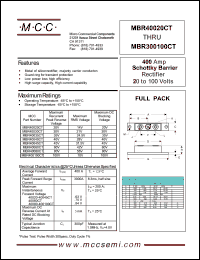 MBR400100CT Datasheet