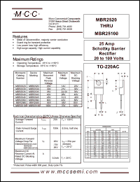 MBR2560CT Datasheet