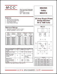 MB254 Datasheet