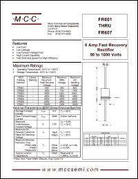 FR606 Datasheet
