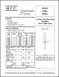 FR301 Datasheet