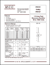 FR157 Datasheet