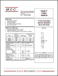 1N5818 Datasheet