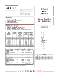 1N5402 Datasheet