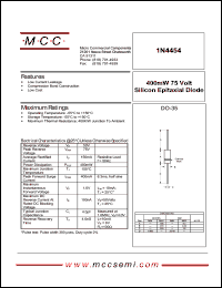 1N4454 Datasheet