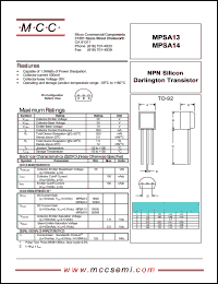 MPSA13 Datasheet