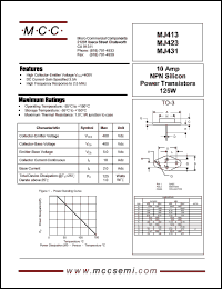 MJ431 Datasheet