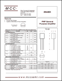 2N4403 Datasheet