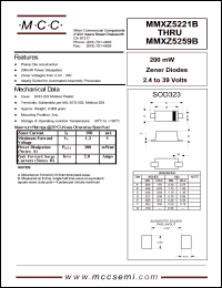 MMXZ5252B Datasheet