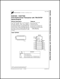 54ACT245FM-MLS Datasheet