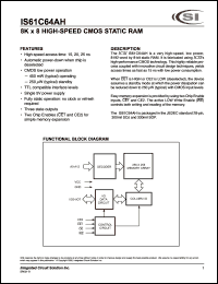 IS61C64AH-25U Datasheet