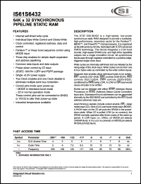 IS61S6432-100TQI Datasheet