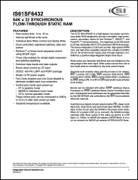 IS61SF6432-10TQ Datasheet