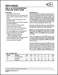 IS61LV6432-100PQI Datasheet