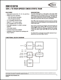 IS61C3216-10T Datasheet