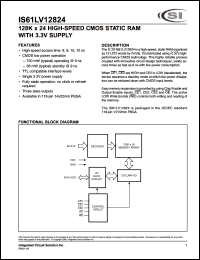 IS61LV12824-10TQ Datasheet