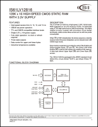 IS61LV12816-10KI Datasheet