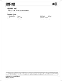 IC61SF12836-8.5TQ Datasheet